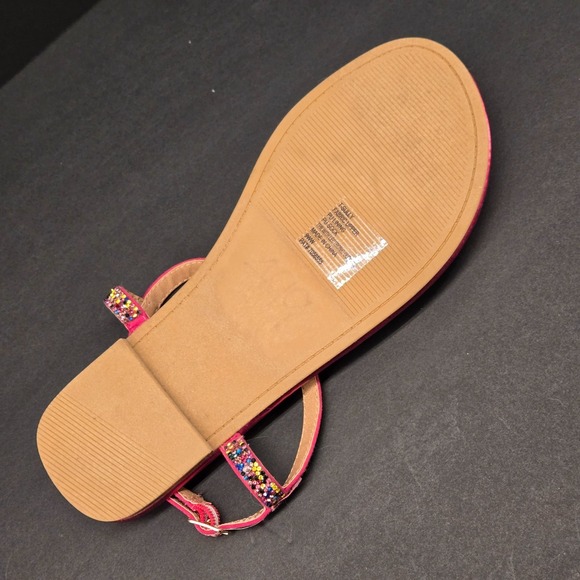 New Torrid x Betsey Johnson Sandals Magenta Rainbow Rhinestone T-Strap 9WW Wide - Picture 5 of 11